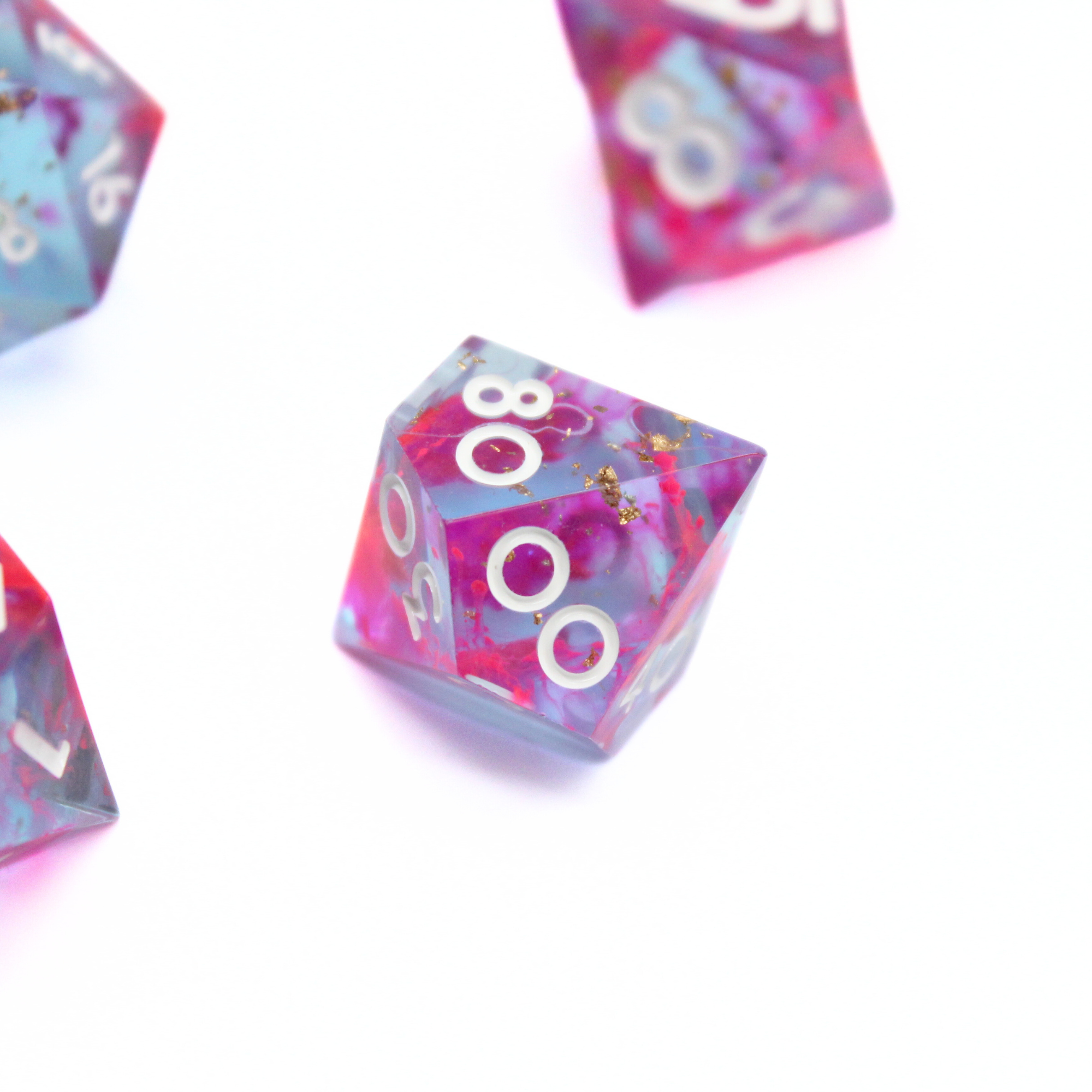 Cotton Candy Cosmos 7pcs Inclusion Dice Set | Sharp Edge Dice