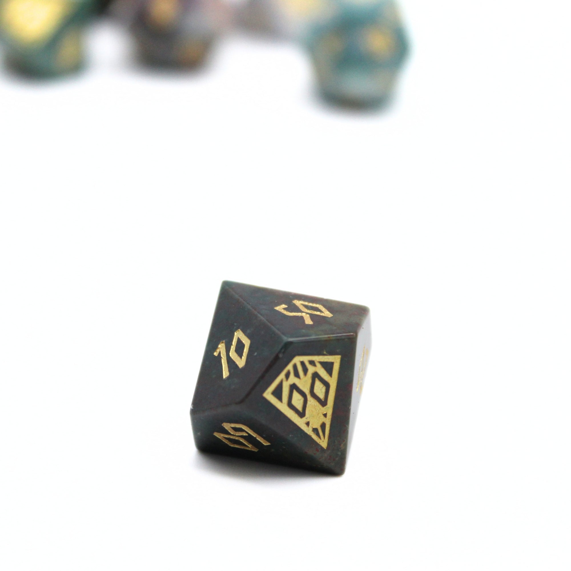 Indian Agate Stone Dice (7pcs set)