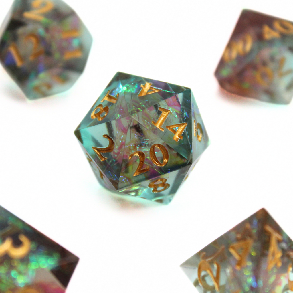 Prismatic Spark 7pcs Inclusion Dice Set | Sharp Edge Dice