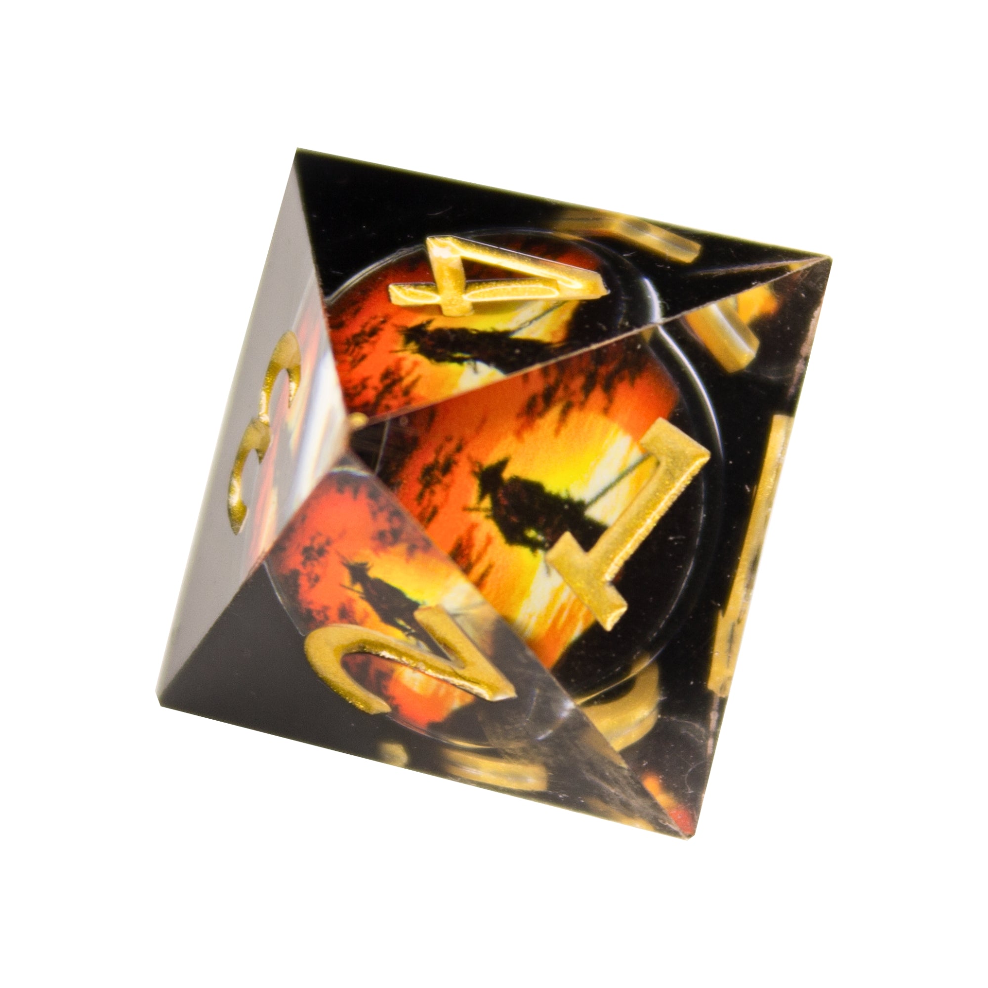 Ronin Sunrise 7pc Resin Dice Set | Little Worlds Collection