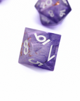 Amethyst Ash 7pcs Inclusion Dice Set | Sharp Edge Dice