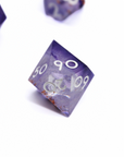 Amethyst Ash 7pcs Inclusion Dice Set | Sharp Edge Dice