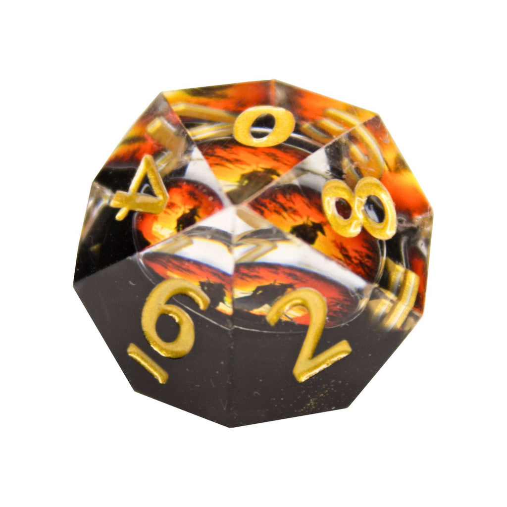 Ronin Sunrise 7pc Resin Dice Set | Little Worlds Collection