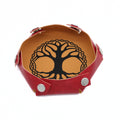 Plateau à Dés Rond en Cuir Synthétique Yggdrasil