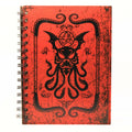 Red Cthulhu Leather Spiral Notebook