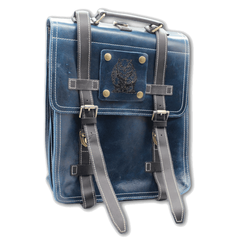 Blue Bag of the Abyss Gamer's Leather Backpack
