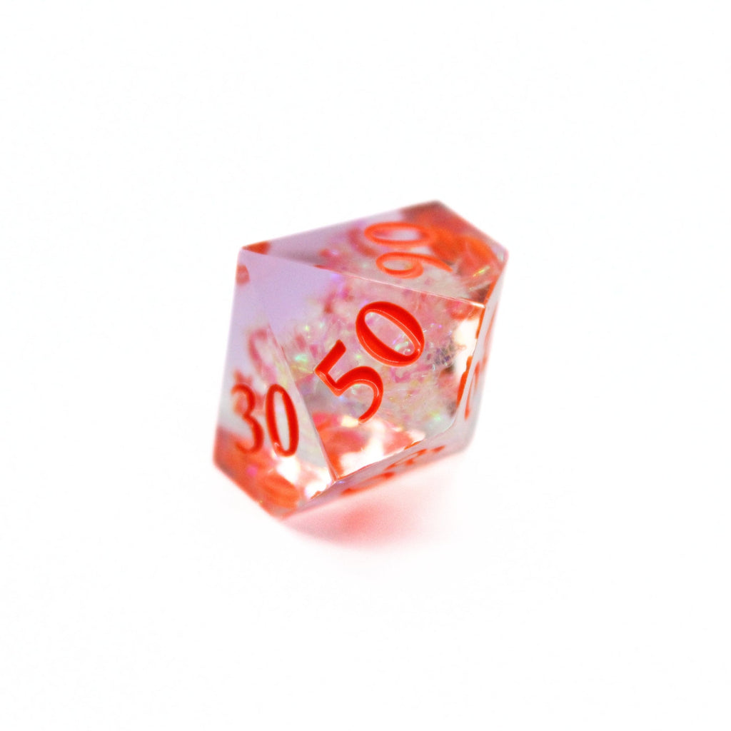 Celestial Glow 7pcs Inclusion Dice Set | Sharp Edge Dice