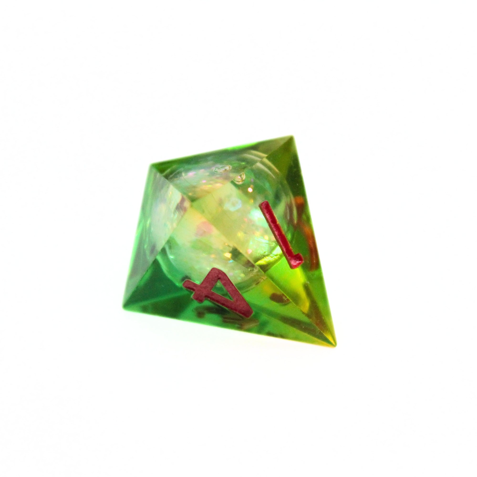 Emerald Swirl Liquid Core 7pcs Dice Set | Sharp Edge Dice