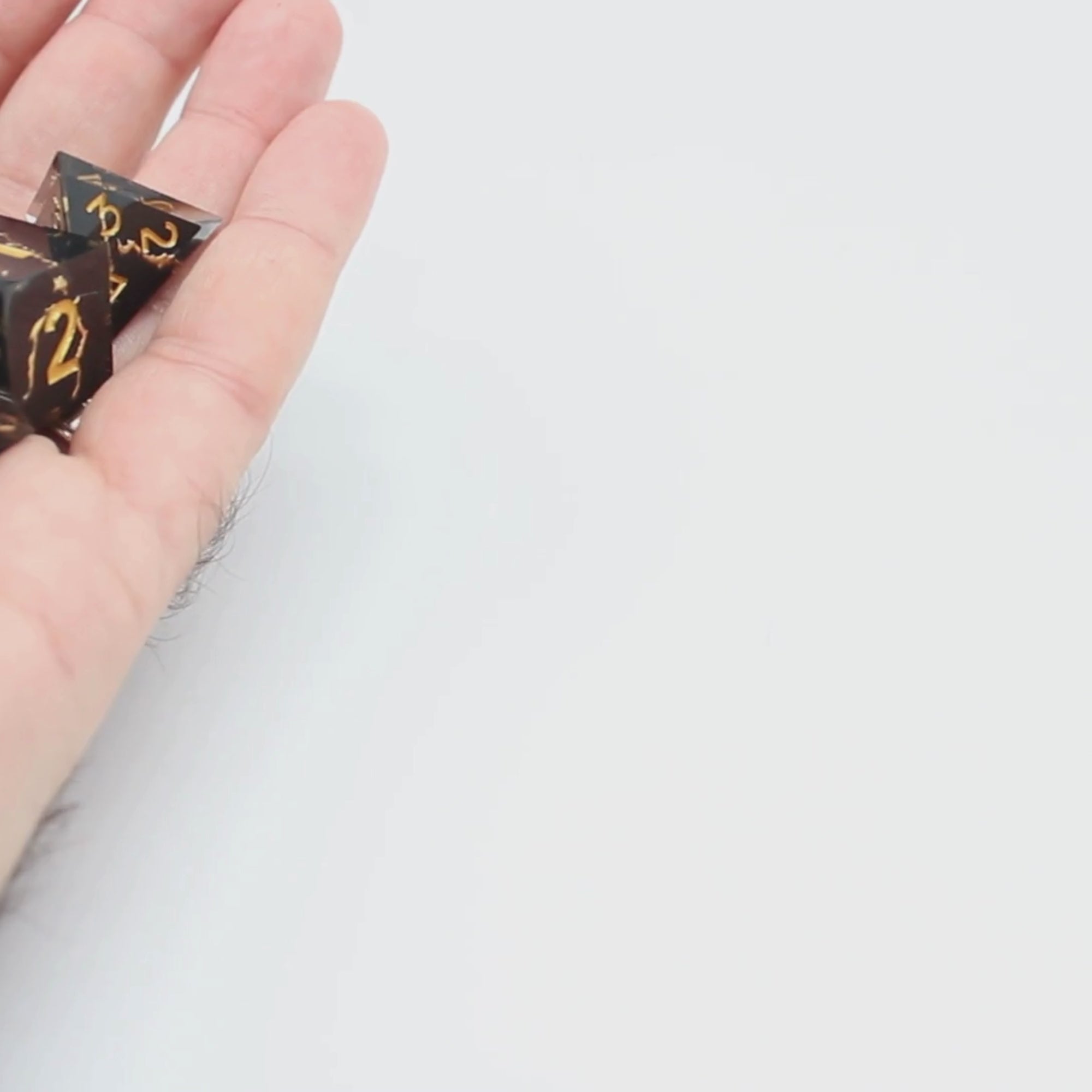 Black and Gold Vein Dice | Sharp Edge Dice