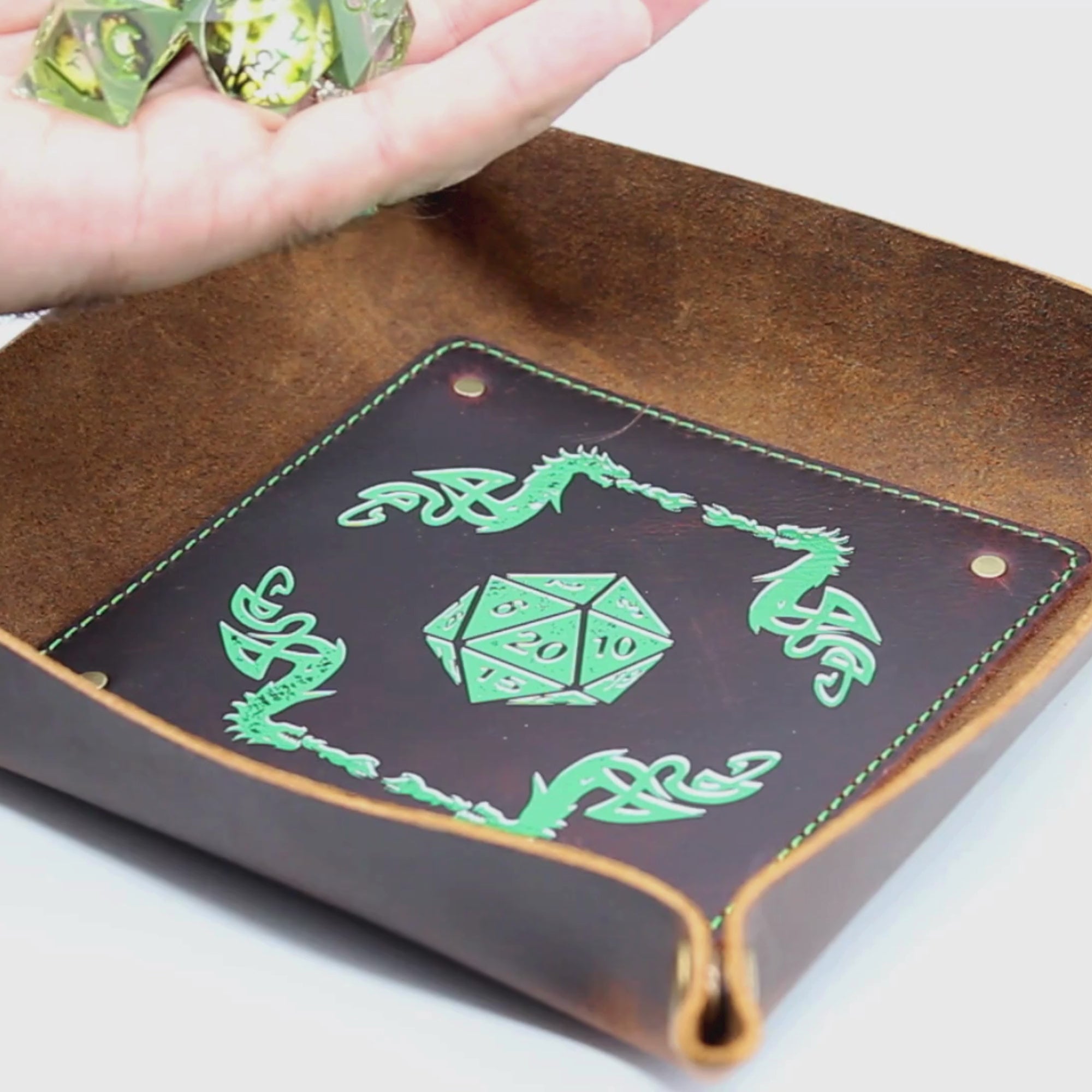 D20 Critical Dice Rolling Tray