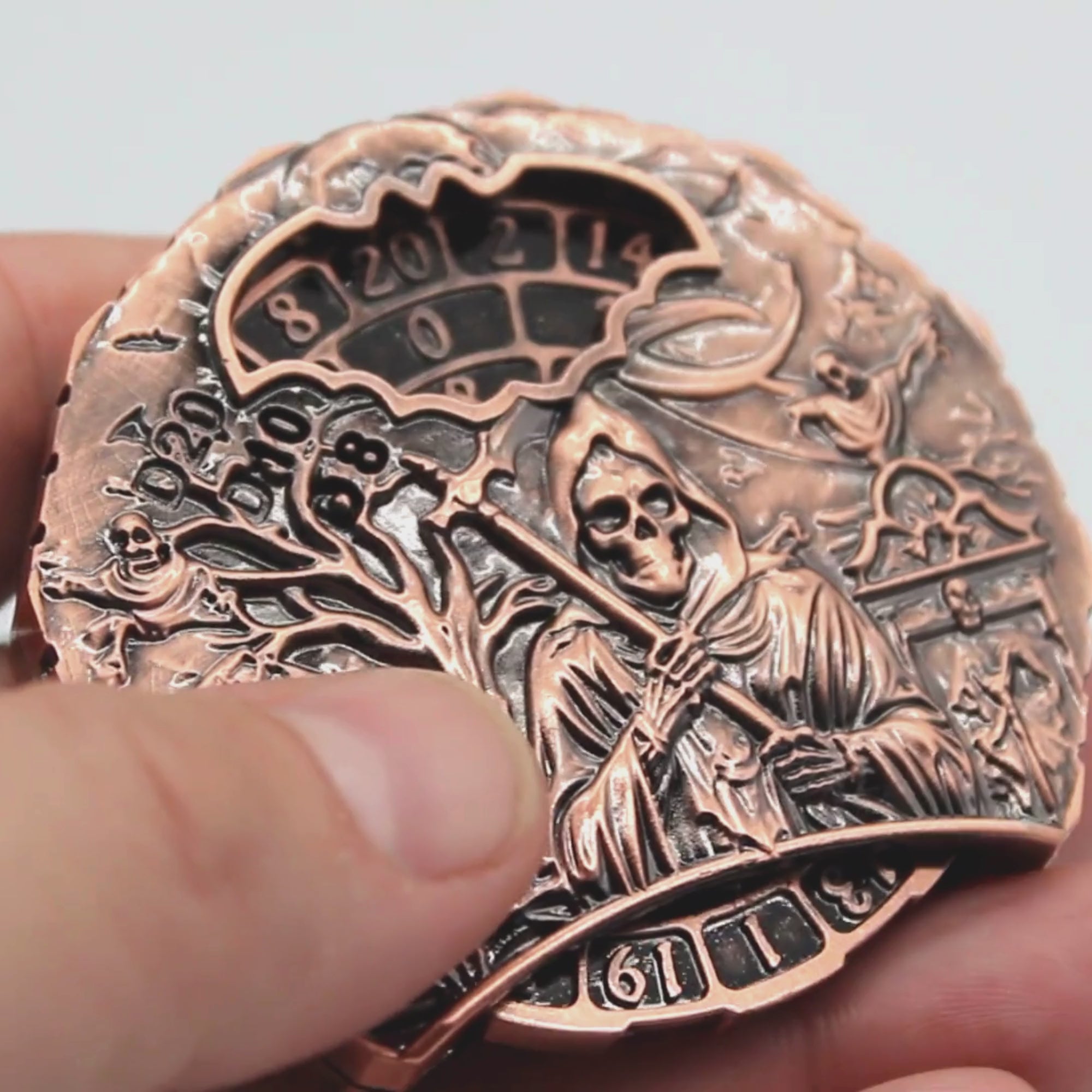 Reaper's Gambit Halloween Metal Dice Spinner
