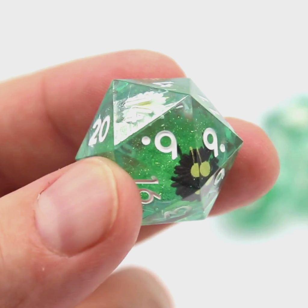 Spring Meadow Liquid Core 7pcs Dice Set | Sharp Edge Dice