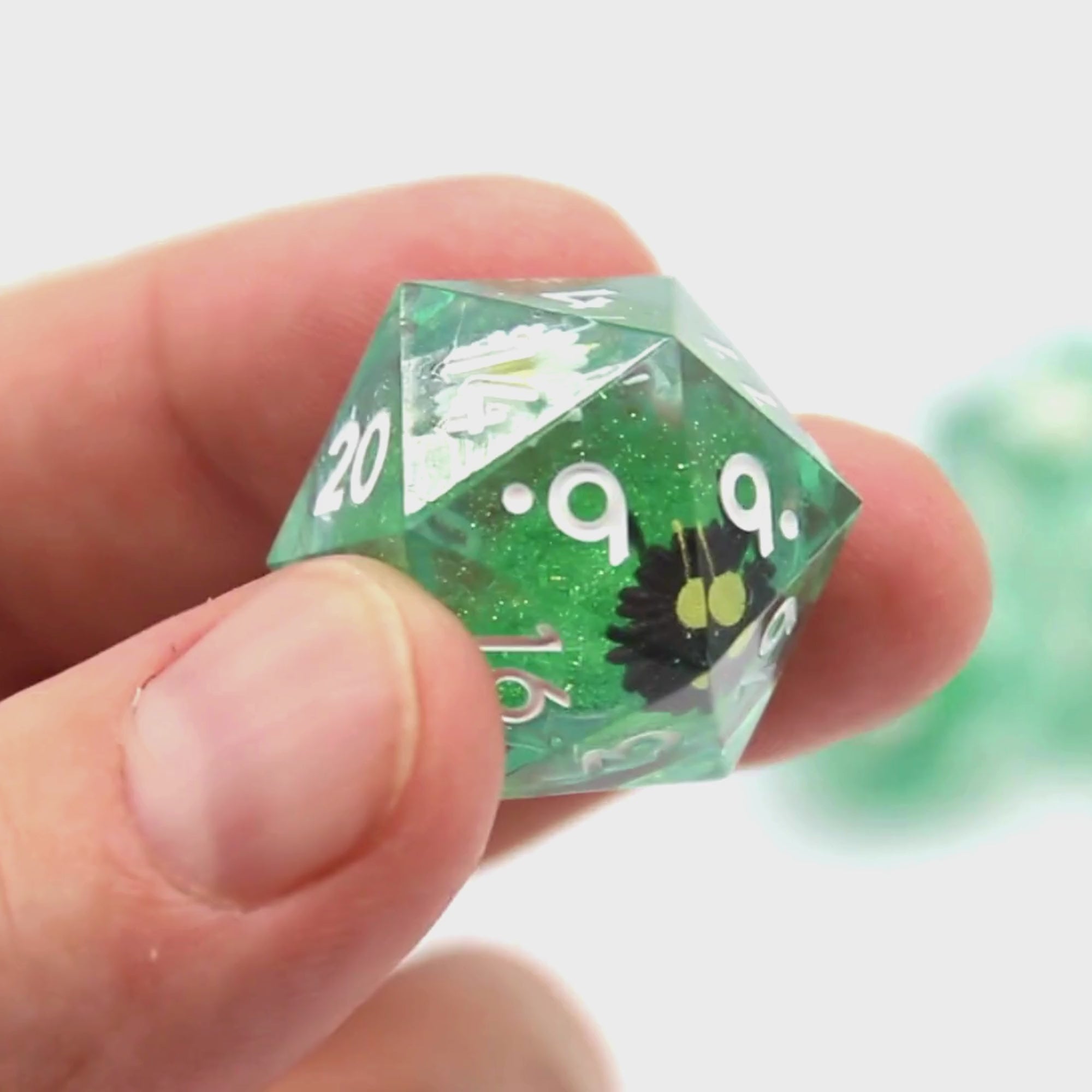 Spring Meadow Liquid Core 7pcs Dice Set | Sharp Edge Dice